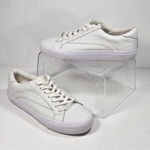 Madewell Sidewalk Low Top White Leather Sneakers 7
